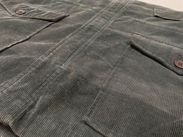 ステューシー STUSSY OLD オールド active jkt アクティブ ジャケット M65 ミリタリー ジャケット コーデュロイ 灰 ジャケット ボーダー グレー Lサイズ 104MT-1836