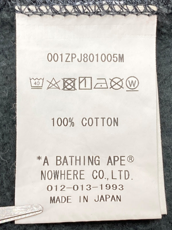 アベイシングエイプ A BATHING APE LAYERED LINE CAMO SHARK FULL ZIP HOODIE シャーク フルジップ フーディ 黒 パーカ 総柄 ブラック XLサイズ 104MT-1621