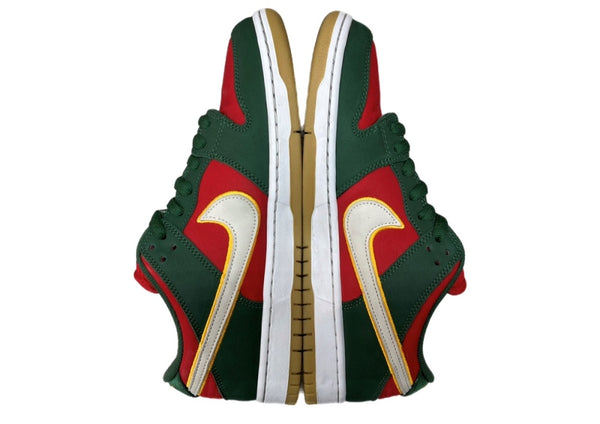 ナイキ NIKE SB DUNK LOW PRO PRM SEATTLE SUPERSONICS ダンク ロー シアトル スーパーソニックス シューズ 黄 赤 緑 FZ1287-300 メンズ靴 スニーカー レッド 28cm 104S-1060