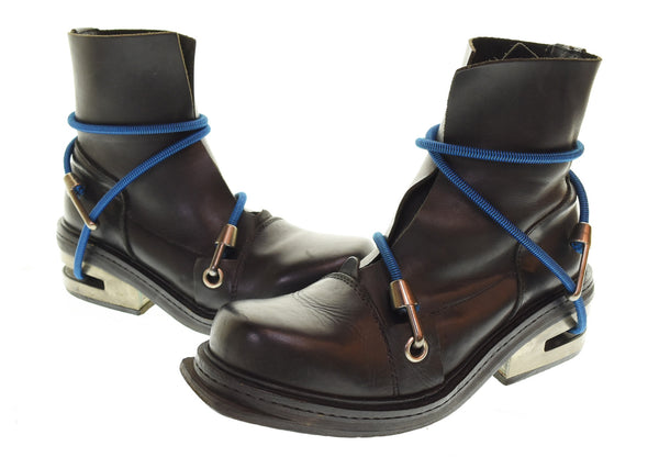 ダークビッケンバーグ DIRK BIKKEMBERGS ワイヤー ブーツ アーカイブ 名作 ブルー ブラック ワイヤー 90's archive メンズ靴 ブーツ その他 ブラック 41 103S-1305