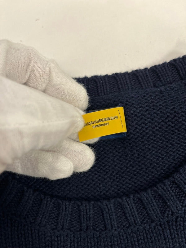 ラルフローレン RalphLauren POLO RALPH LAUREN コットンニット セーター 星条旗 紺 セーター ネイビー Mサイズ 101MT-5306