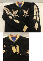 テーラー東洋 TAILOR TOYO 東洋エンタープライズ ALASKA 別珍 アラスカ スカジャン スーベニアジャケット 犬ぞり トナカイ ベロア リバーシブル TT10496 ジャケット ブラック Mサイズ 101MT-5113