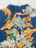 サンサーフ SUN SURF HAWAIIAN SHIRT ハワイアン シャツ アロハシャツ オープンカラー 開襟 半袖 青 半袖シャツ 花・植物 ブルー 104MT-1745