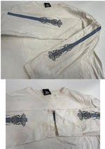 ハーレーダビッドソン Harley-Davidson 00’s BLUE RIDGE バーアンドシールドロゴ トライバル柄 袖プリント 両面プリント VINTAGE ヴィンテージ XL ロンT ホワイト LLサイズ 101MT-4567