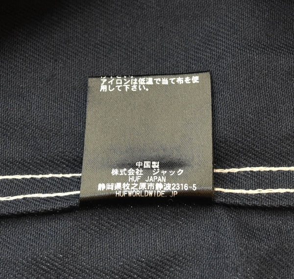 ハフ HUF MASON SHACKET コントラスト ステッチ ジャケット コットンツイル 24AW フレンチ ワーク ウェア  MASON SILVA ジャケット ネイビー Sサイズ 103MT-1778