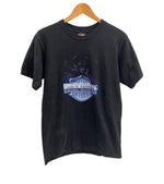 ハーレーダビッドソン Harley-Davidson 00's パープルタイガー バーアンドシールド ロゴ 馬 ホース アニマル 両面 プリント Tシャツ ブラック Mサイズ 101MT-4534