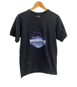 ハーレーダビッドソン Harley-Davidson 00's パープルタイガー バーアンドシールド ロゴ 馬 ホース アニマル 両面 プリント Tシャツ ブラック Mサイズ 101MT-4534
