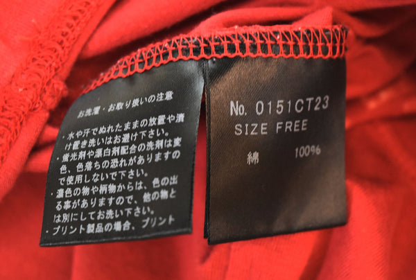 ヒステリックグラマー HYSTERIC GLAMOUR グラフィック Tシャツ 赤 0151CT23 Tシャツ レッド フリーサイズ 103MT-2672