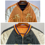 【曜日割引対象外】 シルバーストーン Silver Stone 90's スーベニアジャケット グアム 日本地図 龍 ジャケット オレンジ 38サイズ 201MT-4791 VB