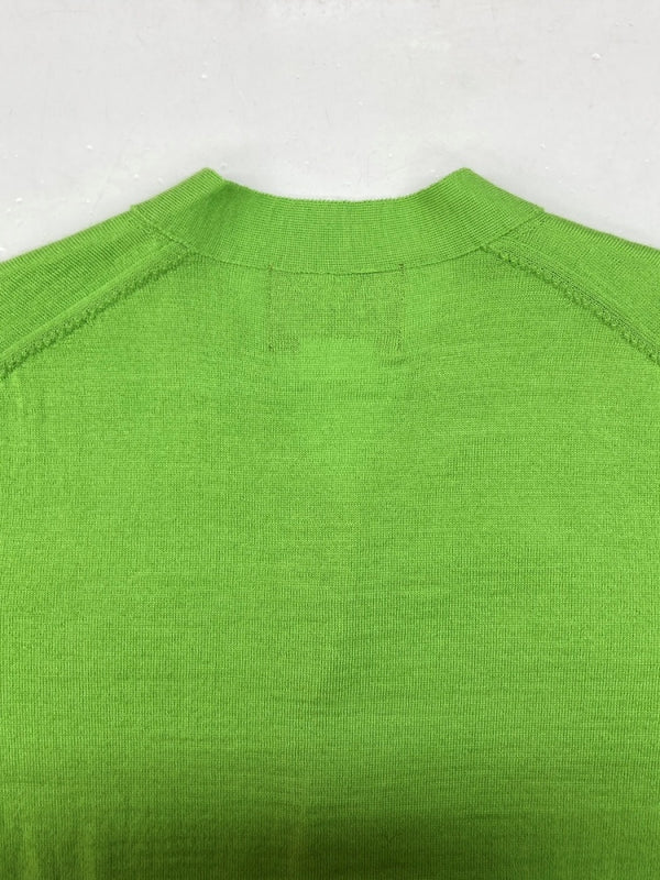 コムデギャルソン COMME des GARCONS THE BEATLES CARDIGAN ザ ビートルズ カーディガン アップル ワッペン CDG 緑 VP-N001 カーディガン ワンポイント グリーン Sサイズ 104MT-1606