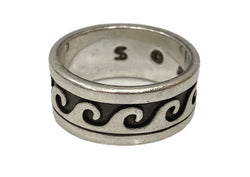 サウスウエスタンジュエリー Southwestern jewelry Southwestern Sterling Ring 波模様  メンズジュエリー・アクセサリー 指輪・リング シルバー 101goods-132