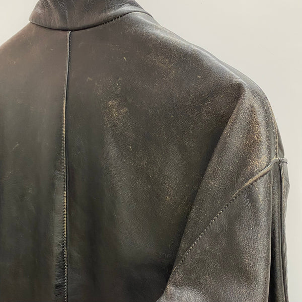 【曜日割引対象外】 バンソン VANSON スウェーデン軍 レザー モーターサイクル USA製 ジャケット ブラック 38サイズ 201MT-3881 VB