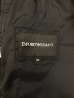 エンポリオ・アルマーニ EMPORIO ARMANI  メッシュボンディングワッペンブルゾン アウター 黒 サイズ50 ジャケット ブラック 101MT-3329