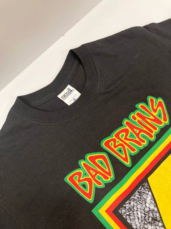 バンドTシャツ BAND-T BAD BRAINS バッド ブレインズ 黒 半袖 バンＴ anvil プリントTシャツ Tシャツ ブラック Sサイズ 101MT-2825