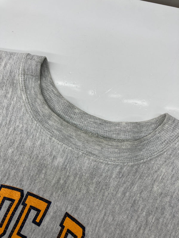 チャンピオン Champion 90s 90年代 刺繍タグ REVERSE WEAVE リバースウィーブ  USA製 NOTRE DAMEアーチ カレッジ 灰色 スウェット プリント グレー Lサイズ 104MT-2280