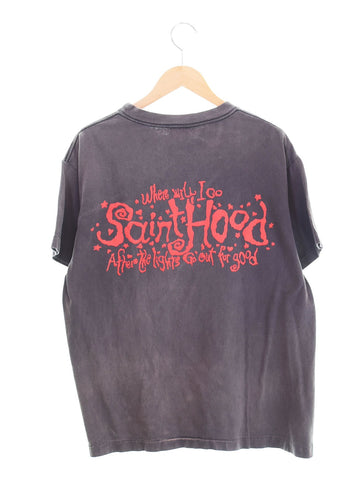 セントマイケル SAINT MICHAEL 22ss S/S T-Shirt Saint Food Black ヴィンテージ加工 Tシャツ SM-S22-0000-013 Tシャツ ブラック Sサイズ 103MT-2233