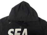 ウィンダンシー WIND AND SEA STRAIGHT HOODED SWEATSHIRT ストレート フーディー プルオーバー パーカー スウェット 黒 WDS-O-SIG-25-Q2-CS-01 パーカ ロゴ ブラック Lサイズ 104MT-1963