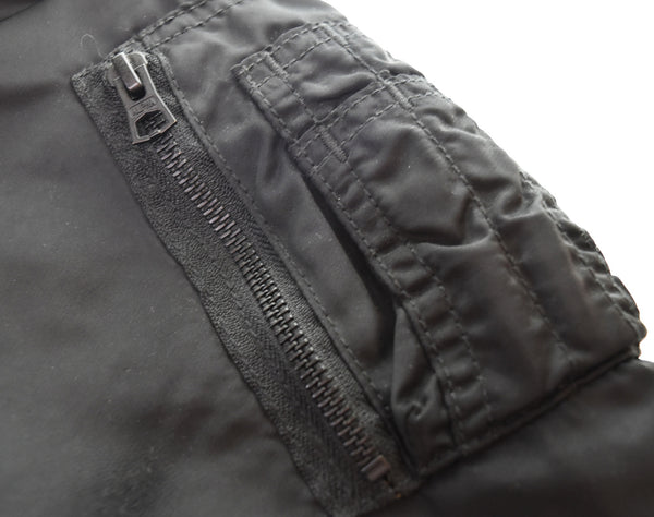 アルファ ALPHA INDUSTRIES HOODED RIB JACKET フライトジャケット TA1260-001 ジャケット ブラック Lサイズ 103MT-3401