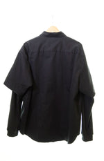 シュプリーム SUPREME 23AW Thermal Sleeve Work Shirt サーマルスリーブワークシャツ 黒 長袖シャツ ブラック LLサイズ 103MT-739