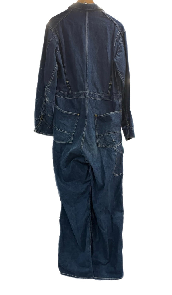 キャントバステム CAN'T BUST EM 60’s 60年代 GOLD LABEL ニワトリ ガチャポケ デニム オールインワン ジャンプスーツ 五角形TALON ZIP タロン VINTAGE ヴィンテージ つなぎ・オーバーオール ブルー Lサイズ 40L 101MB-615