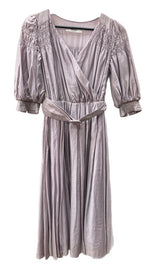 ハーリップトゥー Her lip to AIRY VOLUME SLEEVE DRESS エアリー ボリューム スリーブ ドレス ハイウエスト ウエストマーク MISTY LILAC くすみピンク 1231305044 ワンピース ピンク Sサイズ 104LT-168