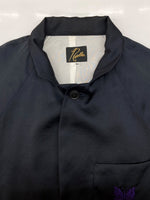 ニードルス Needles TAILORED JACKET テーラード ジャケット サテン 蝶 フォーマル 刺繍 アウター 紺 IN050 ジャケット ワンポイント ネイビー XSサイズ 104MT-1980