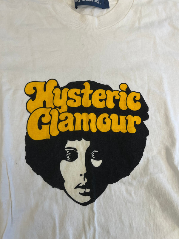 ヒステリックグラマー HYSTERIC GLAMOUR HYSTERIC ヒステリック アフロガール  ロゴ プリントＴシャツ 白 Tシャツ ホワイト Ｓサイズ 101LT-256