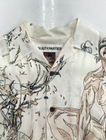 ワコマリア WACKO MARIA × GHOST IN THE SHELL 攻殻機動隊 HAWAIIAN SHIRT ハワイアン シャツ アロハシャツ 半袖 白 半袖シャツ キャラクター ホワイト Sサイズ 104MT-1163