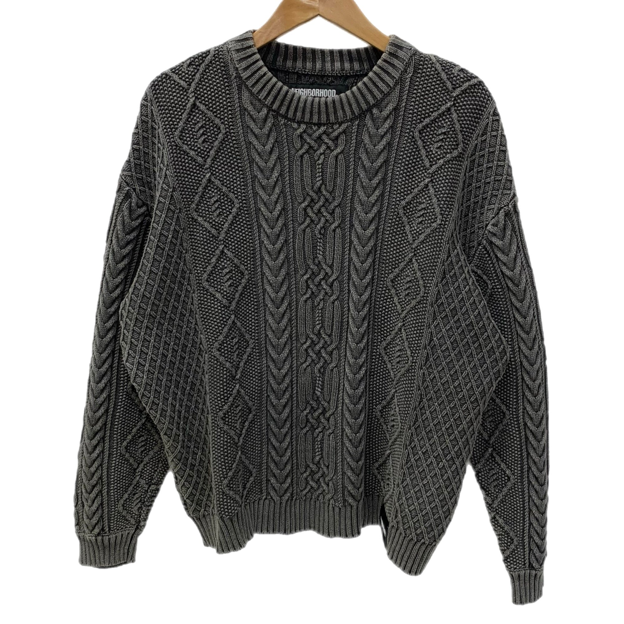 ネイバーフッド NEIGHBORHOOD WASHED CREWNECK CABLE SWEATER 24213NH 