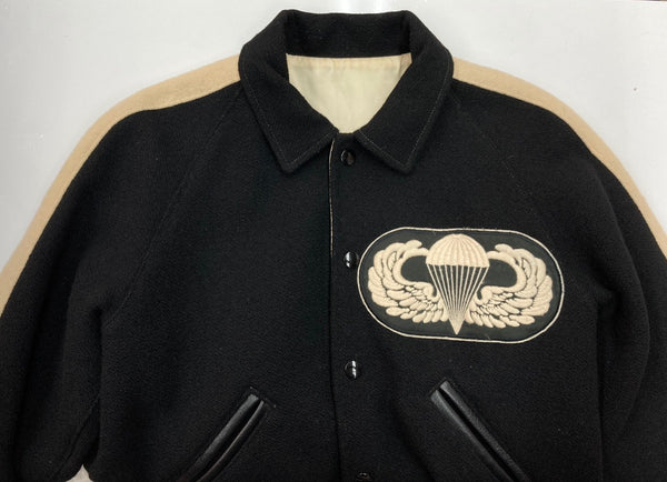 ウエアハウス WAREHOUSE Bodies AIR BORNE SCREAMING EAGLES  ウールジャケット スタジャン リバーシブル 黒 サイズ 36 ジャケット 刺繍 ブラック 104MT-2078