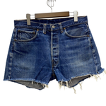 【曜日割引対象外】 リーバイス Levi's 60's 70's 501 BIG E カットオフ ショートパンツ W33 デニム ブルー 201MB-1107 VB