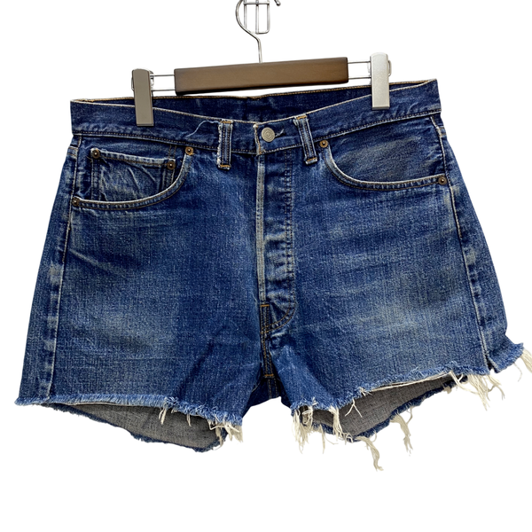 【曜日割引対象外】 リーバイス Levi's 60's 70's 501 BIG E カットオフ ショートパンツ W33 デニム ブルー 201MB-1107 VB