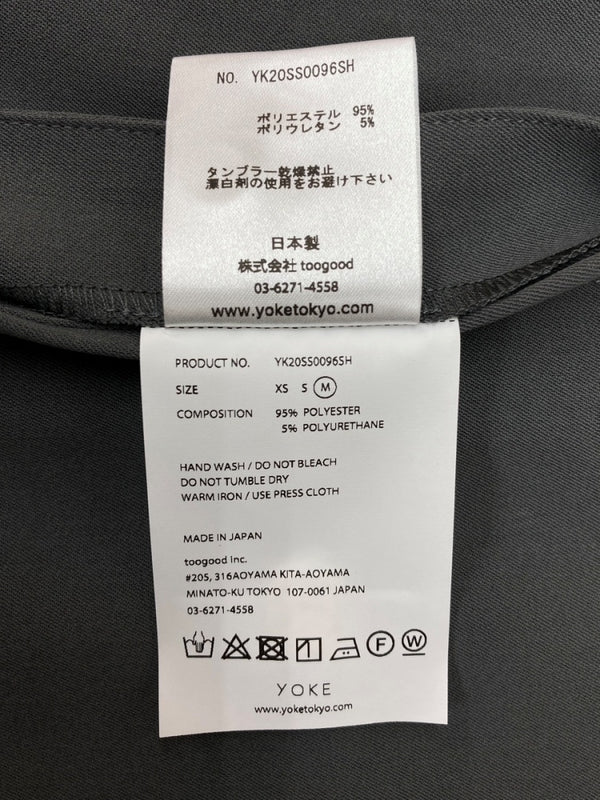 ヨーク YOKE 20SS SHIRTS CARDIGAN シャツ カーディガン テーラード 薄手 ジャケット 灰 YK20SS0096SH ジャケット 無地 グレー Mサイズ 104MT-1624