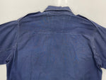 ミリタリー Military 40s 50s French Army Metis M-45 フランス軍 フレンチ メティス サファリ ワーク シャツ Vintage ヴィンテージ 紺 青 長袖シャツ 無地 ブルー Mサイズ 104MT-1371