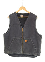 カーハート Carhartt メキシコ製 ダックベスト 黒 ベスト ブラック Lサイズ 103MT-2371