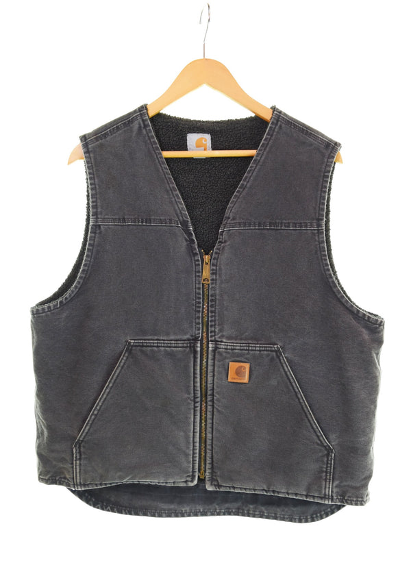 カーハート Carhartt メキシコ製 ダックベスト 黒 ベスト ブラック Lサイズ 103MT-2371