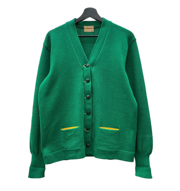 ヴィンテージ vintage 50s 50年代 Dehen レタードカーディガン ニット 緑 カーディガン 無地 グリーン 104MT-1855