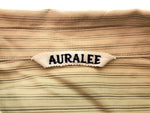 オーラリー AURALEE  WASHED FINX TWILL BIG SHIRTS #IVORY STRIPE カラーシャツ フロントボタン A8SS02TN 4 長袖シャツ ストライプ ベージュ 104MT-53