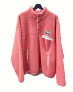 ヒューマンメイド HUMAN MADE 22AW BOA FLEECE PULLOVER ボア フリース プルオーバー ハート ハーフ ジャケット  スウェット ロゴ ピンク XLサイズ 104MT-574