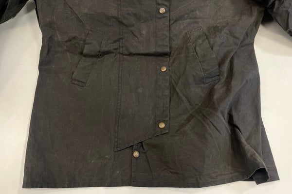 バブアー BARBOUR 90's 90年代 BUCKHOUSE バックハウス ダブルネーム STOCKMAN COAT バブアー ストックマン コート ワックス コットン オイルドジャケット  VINTAGE ヴィンテージ XL 44inch ジャケット ネイビー 101MT-5335