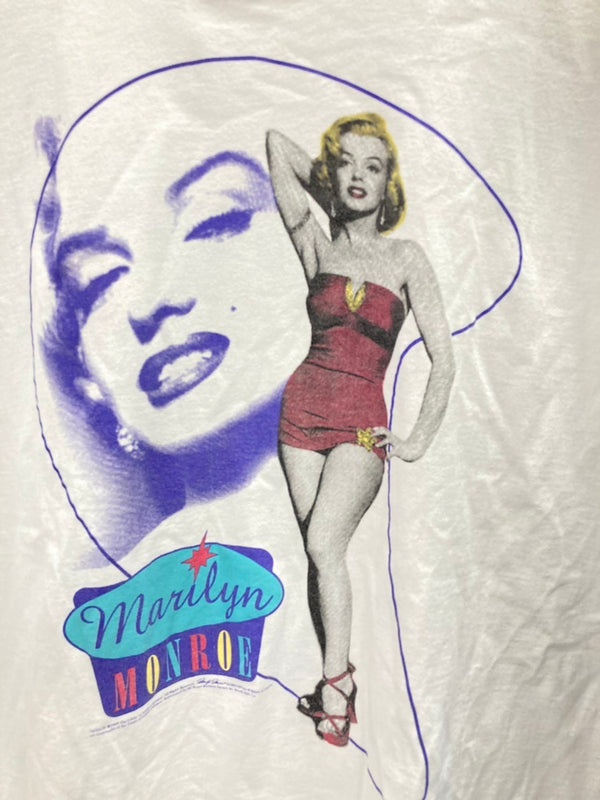 ヴィンテージ vintage 90s マリリンモンロー Marilyn Monroe ©1995 袖シングル US古着 袖シングル 白 XL Tシャツ ホワイト LLサイズ 101MT-2968