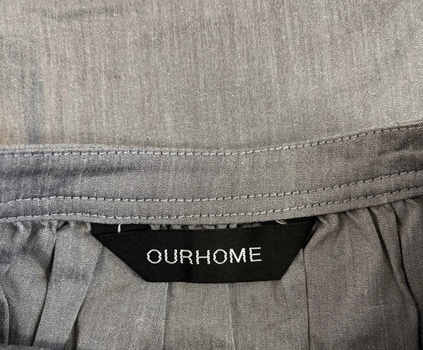 アワーホーム OURHOME 後ろギャザーのきれいめブラウス 日本製 長袖 FREEサイズ C412007 長袖シャツ グレー フリーサイズ 101LT-164