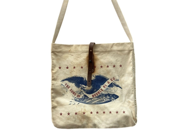 ダブルアールエル RRL SHOULDER BAG ショルダー バッグ イーグル キャンバス 錆加工 かばん 白 バッグ メンズバッグ ショルダーバッグ・メッセンジャーバッグ ロゴ ホワイト 104B-89