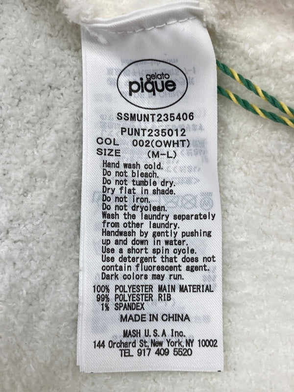 ジェラートピケ gelato pique 23AW ジャガードショールカーディガン セサミストリート ルームウェア フロントボタン ロゴ タグ付き WHITE 白 SSMUNT235406 カーディガン キャラクター ホワイト M-Lサイズ 104LT-133