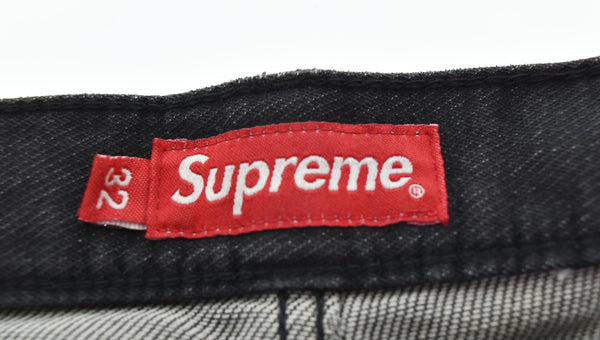 シュプリーム Supreme 20AW Logo Stripe Jacquard ロゴ ストライプ ジャガード デニム デニム ブラック 32 103MB-431