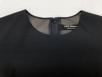 コムデギャルソン COMME des GARCONS ジュンヤワタナベ JUNYA WATANABE 半袖 膝丈 ドレス DRESS バックファスナー BLACK 黒 ワンピース 無地 ブラック 104LT-214