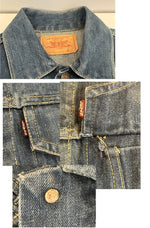 リーバイス Levi's 60’s～70's 60年代 70年代 70505 BIGE ビッグE 不均等V トラッカージャケット デニムジャケット Gジャン 4th vintage ヴィンテージ - ジャケット ブルー 101MT-4123