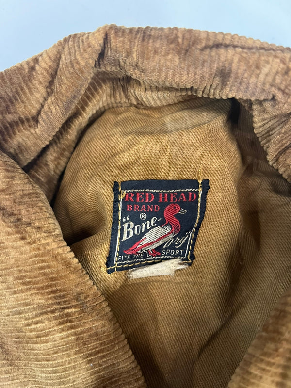 ヴィンテージ vintage 50’s～ 50年代 RED HEAD Bone-Dry レッドヘッド 黒タグ ハンティングジャケット カバーオール ウッドボタン SERVAL ZIP 襤褸 雰囲気系 ジャケット ブラウン 101MT-5446
