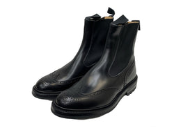 トリッカーズ Trickers コマンドソール ウイングチップ サイドゴア ブーツ グッドイヤーウェルト製法 275413 メンズ ブラック UK8 26.5cm 601sh-44