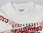 メゾンマルジェラ Maison Margiela カレンダーロゴ テーピング プリント Tシャツ オーバーサイズ 白 S50GC0568 size 52 Tシャツ プリント ホワイト 104MT-1560